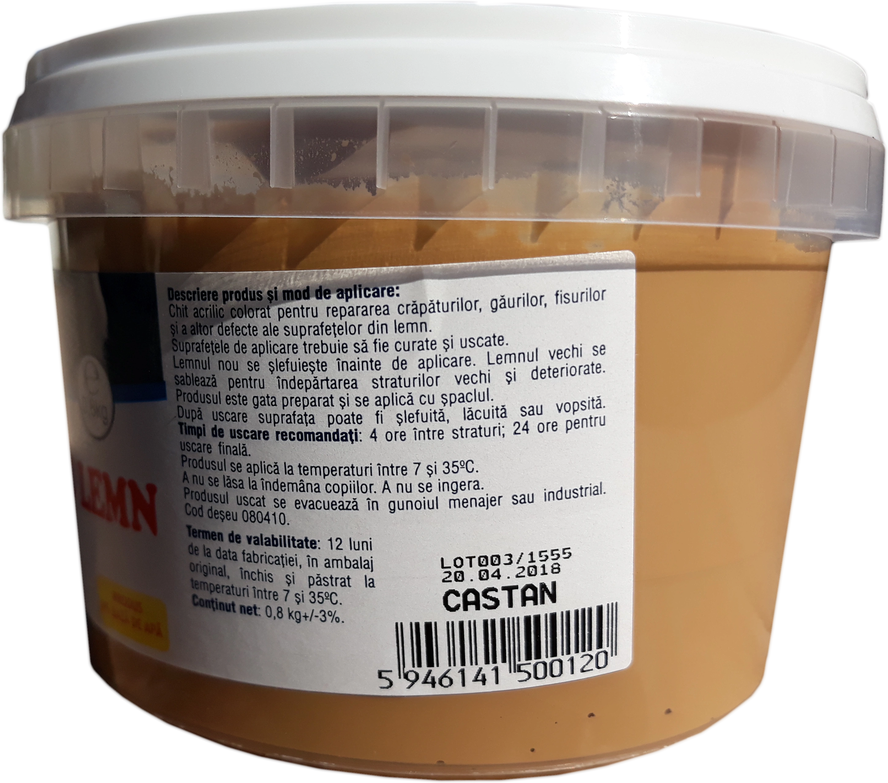 CHIT COLORAT PENTRU LEMN - CASTAN 0.8