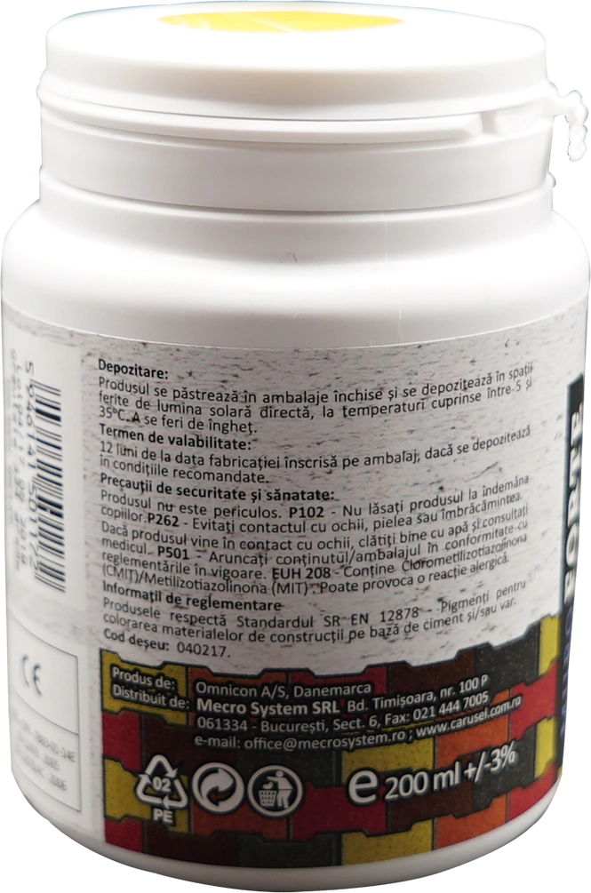 COLORANT PENTRU BETON - 200 ML - GALBEN — imagine 2